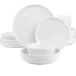 Kirklands Home Modern Ceramic 16-pc. Dinnerware Set White