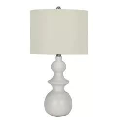 Kirklands Home White Modern Spindle Table Lamp Ivory Hot