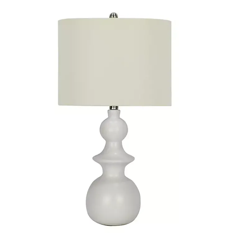 Kirklands Home White Modern Spindle Table Lamp Ivory Hot