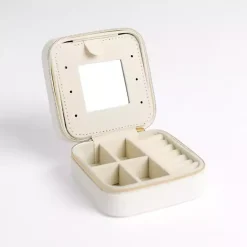Monogram Seasonal Decor>Kirklands Home Monogram R Travel Jewelry Box White