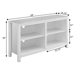 Kirklands Home Montana 4-Shelf Media Cabinet White Discount