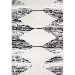 Kirklands Home White Moroccan Accent Rug, 2x3