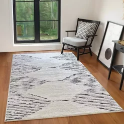 Kirklands Home White Moroccan Accent Rug, 2x3