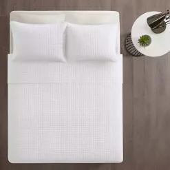 Kirklands Home Nash 3-pc. Reversible King Coverlet Set White Clearance
