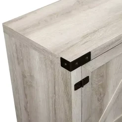 Kirklands Home Oak Barn Door TV Stand White Outlet