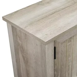 Kirklands Home White Oak Grooved Door TV Stand Ivory Discount
