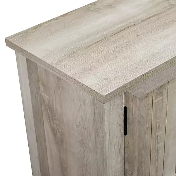 Kirklands Home White Oak Grooved Door TV Stand Ivory Discount
