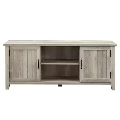 Kirklands Home White Oak Grooved Door TV Stand Ivory Discount