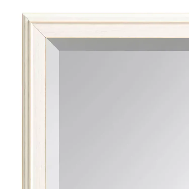Kirklands Home White Oakhurst Rectangle Wall Mirror, 30 in.