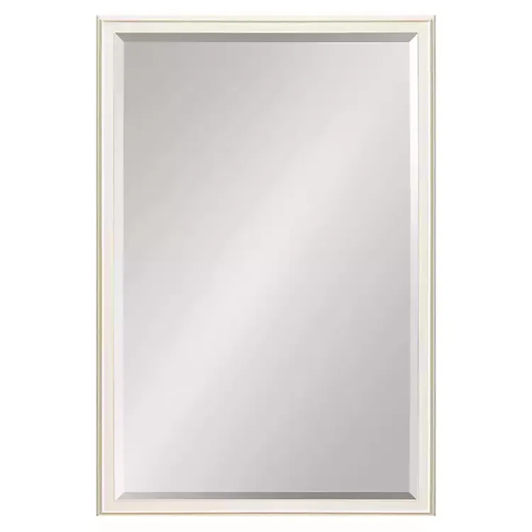 Kirklands Home White Oakhurst Rectangle Wall Mirror, 30 in.