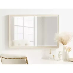 Kirklands Home White Oakhurst Rectangle Wall Mirror, 30 in.