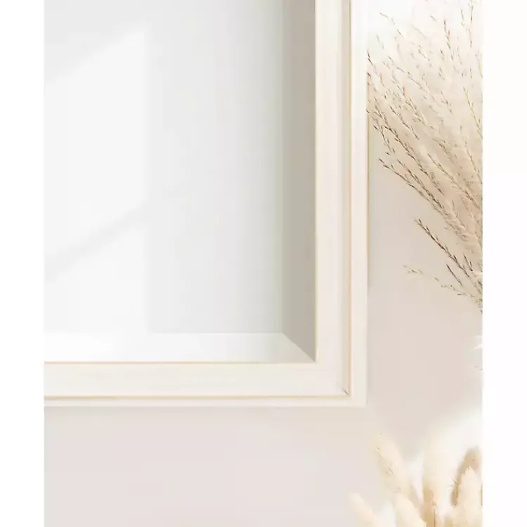 Kirklands Home White Oakhurst Rectangle Wall Mirror, 30 in.