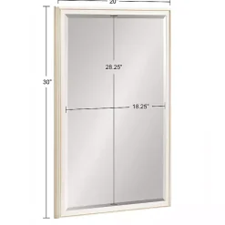 Kirklands Home White Oakhurst Rectangle Wall Mirror, 30 in.