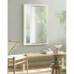 Kirklands Home White Oakhurst Rectangle Wall Mirror, 36 in.