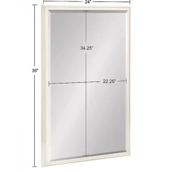 Kirklands Home White Oakhurst Rectangle Wall Mirror, 36 in.
