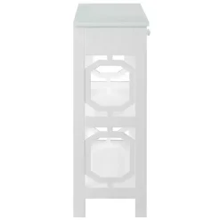 Kirklands Home Octagon 2-Shelf Console Table White Hot