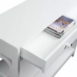 Kirklands Home Octagon 2-Shelf Console Table White Hot