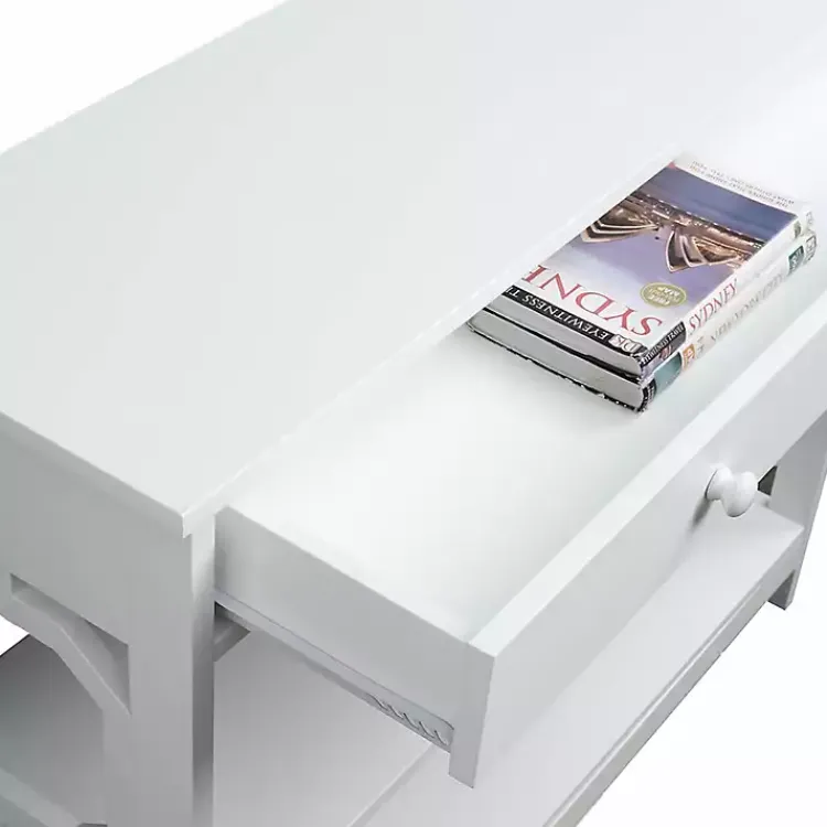 Kirklands Home Octagon 2-Shelf Console Table White Hot