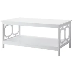 Kirklands Home Octagon Single Shelf Coffee Table White Clearance