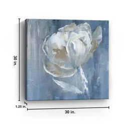Kirklands Home White on Blue Canvas Art Print, 30x30 in. Sale