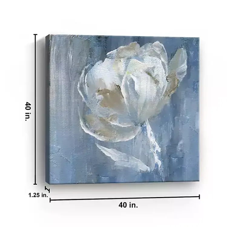 Kirklands Home White on Blue Canvas Art Print, 40x40 in. Online