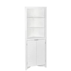 Kirklands Home Open Shelf Corner Cabinet White Best