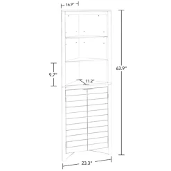 Kirklands Home Open Shelf Corner Cabinet White Best