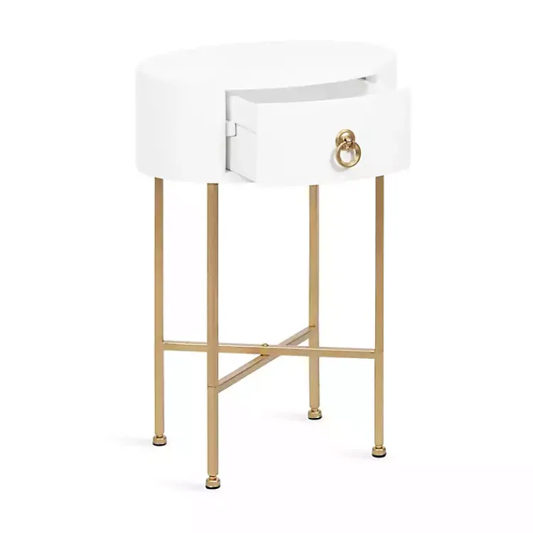 Kirklands Home Oval Decklyn Accent Table White Best