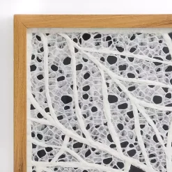 Kirklands Home White Paper Leaf Shadowbox Wall Plaque Discount