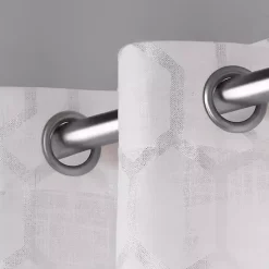 Kirklands Home White Paton Curtain Panel Set, 108 in. Outlet