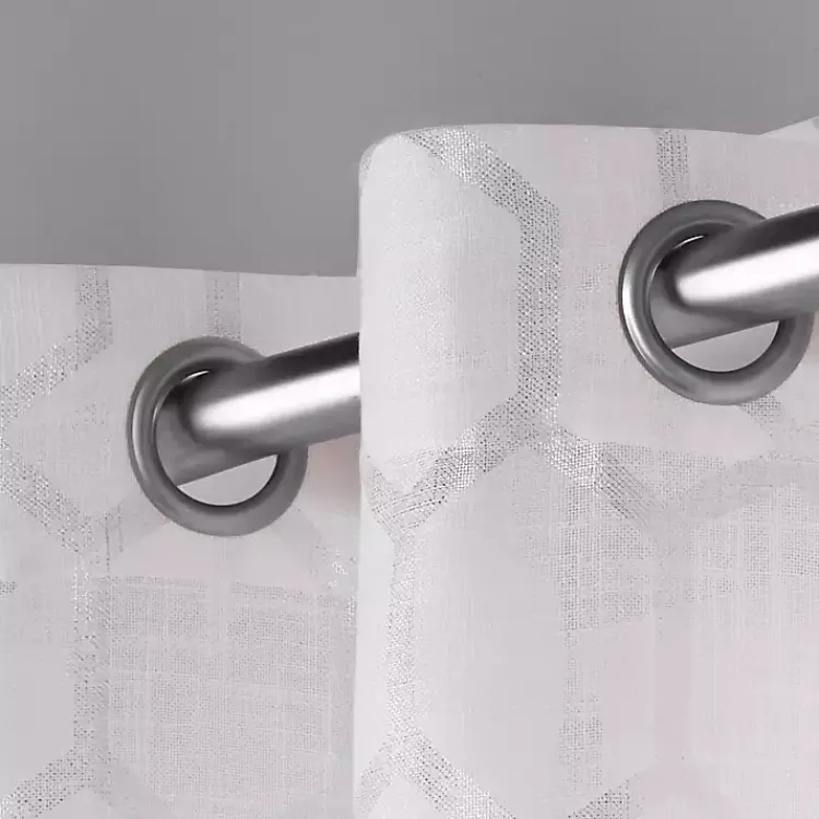 Kirklands Home White Paton Curtain Panel Set, 108 in. Outlet