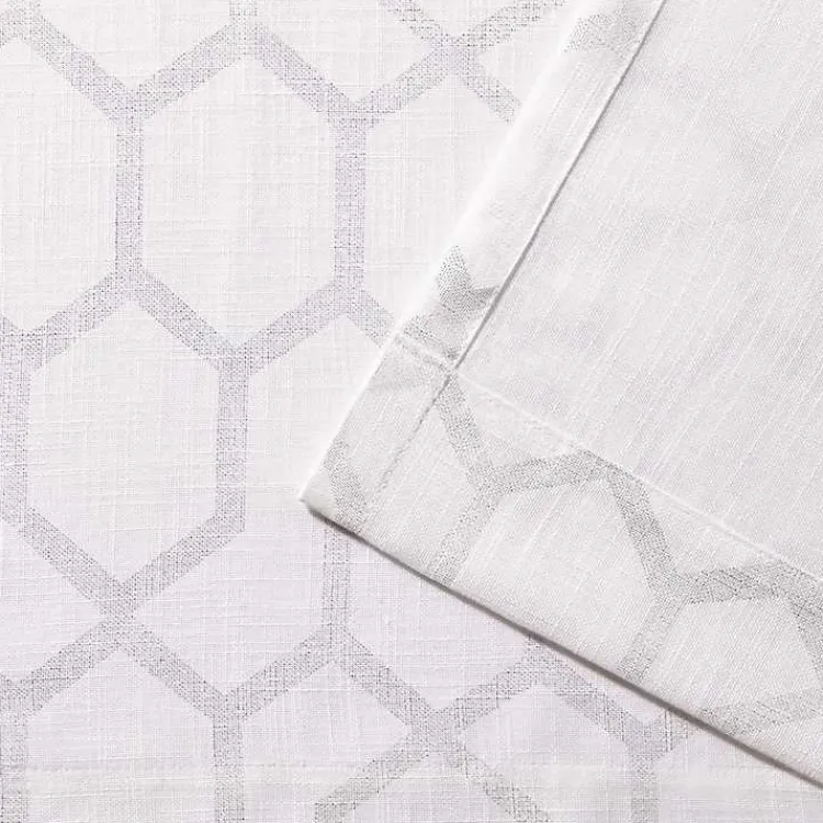 Kirklands Home White Paton Curtain Panel Set, 108 in. Outlet