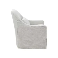 Kirklands Home Patterned Upholstered Swivel Glider Chair White New