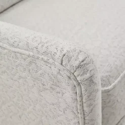 Kirklands Home Patterned Upholstered Swivel Glider Chair White New