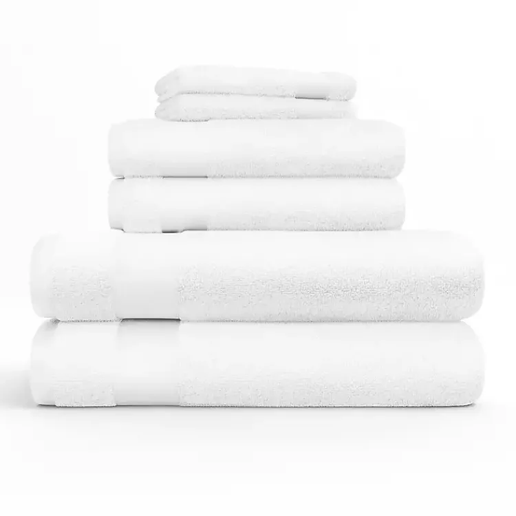 Kirklands Home 6-pc. Essential Cotton Bath Towels White Hot