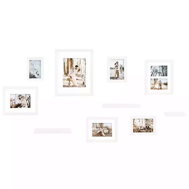 Kirklands Home 10-pc. Gallery Wall Frame and Shelf Set White Sale