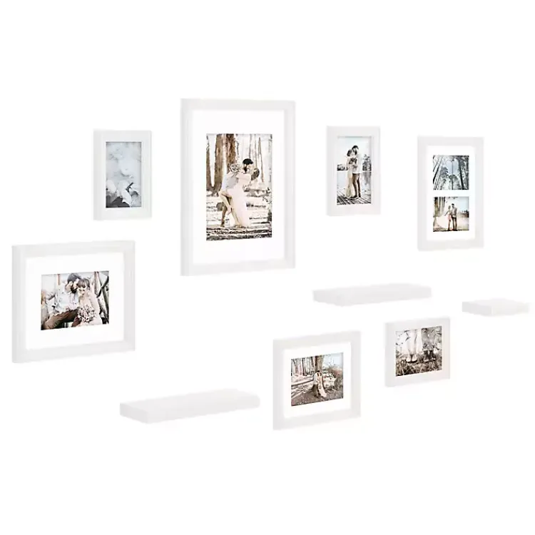 Kirklands Home 10-pc. Gallery Wall Frame and Shelf Set White Sale