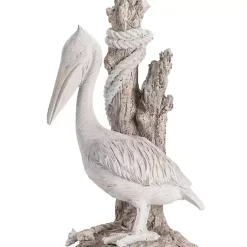 Kirklands Home White Pelican Coastal Table Lamp Ivory New