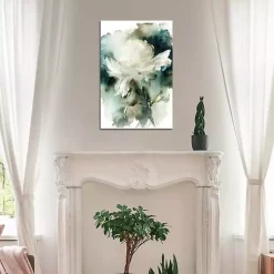 Kirklands Home Peony Abstract Canvas Art Print White
