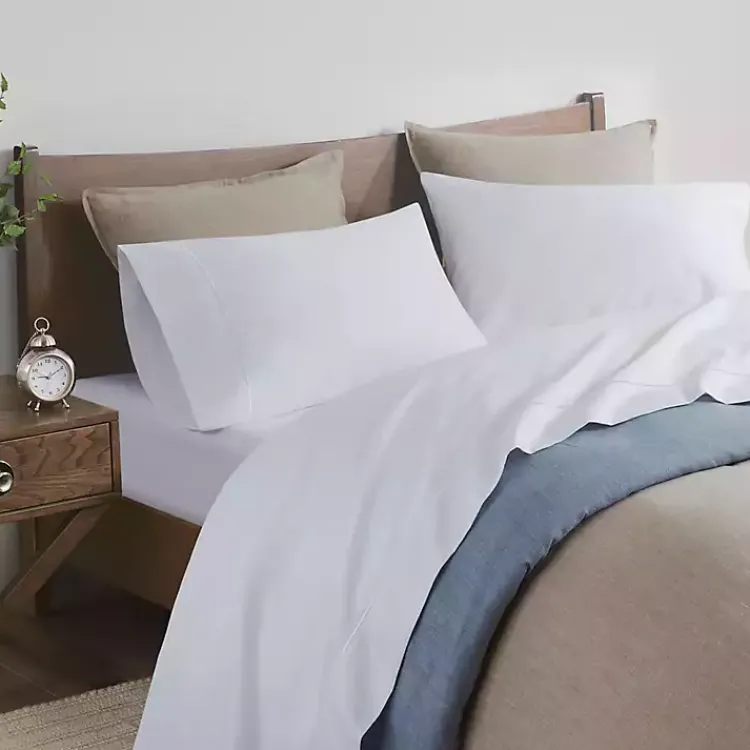 Kirklands Home Pima Cotton Sateen 4-pc. King Sheet Set White Discount
