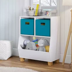 Kirklands Home White Pine Catch-All Toy Organizer with Cubbies Best
