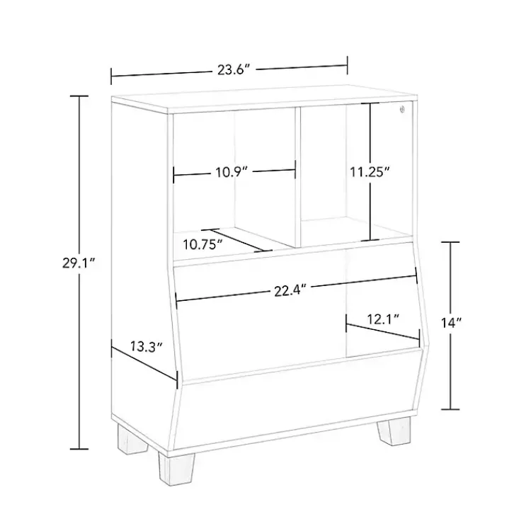 Kirklands Home White Pine Catch-All Toy Organizer with Cubbies Best