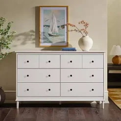 Kirklands Home Pine 6-Drawer Modern Dresser White Online
