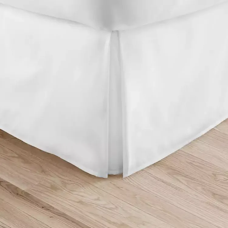 Kirklands Home Pleated Microfiber King Bed Skirt White Outlet