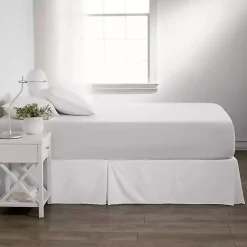 Kirklands Home Pleated Microfiber Twin Bed Skirt White Outlet