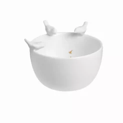 Decorative Bowls & Jars>Kirklands Home White Porcelain Bird Decorative Bowl
