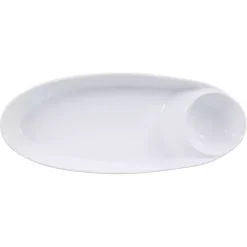 Kirklands Home Porcelain Chip & Dip Bowls, Set of 2 White Discount