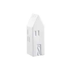 Kirklands Home Porcelain House Shaped Salt & Pepper Shakers White Clearance