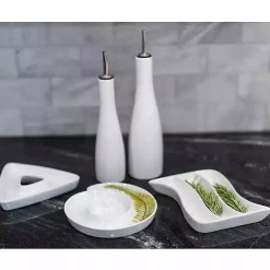 Kirklands Home Porcelain 2-pc. Oil and Vinegar Carafe Set White Best