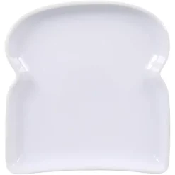Kirklands Home Porcelain Toast Plates, Set of 4 White Hot